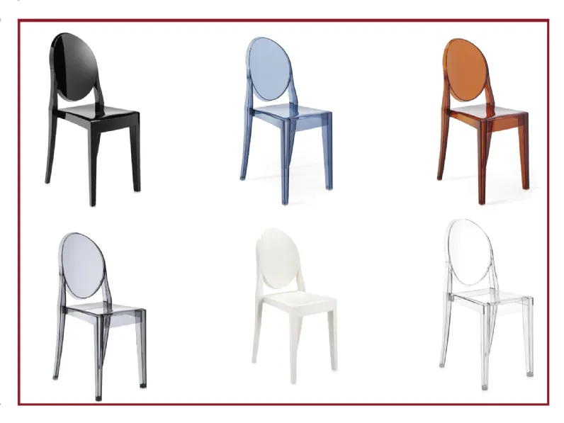 Sedia modello Victoria ghost a marchio Kartell scontata del 20%