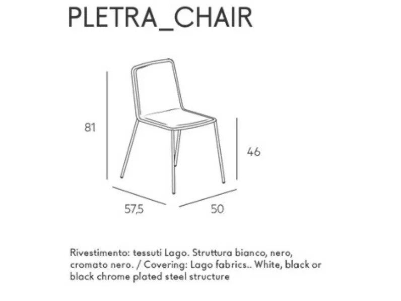Sedia di Lago modello Pletra chair lago da soggiorno in offerta -25%