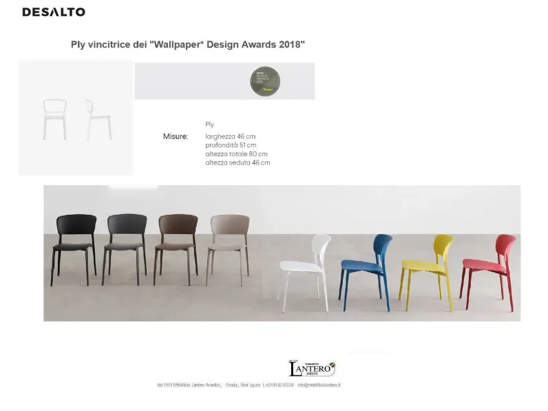 Sedia di Desalto modello Sedie ply desalto da soggiorno in offerta -17%
