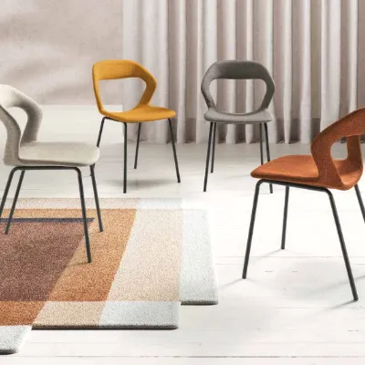Sedia in tessuto senza braccioli Gilda in Offerta Outlet