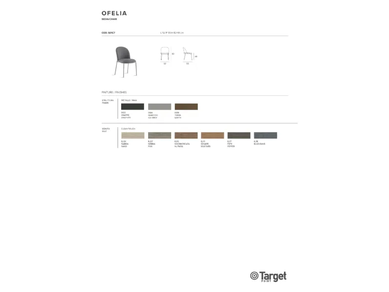 Sedia da cucina Ofelia Target point a prezzo Outlet 