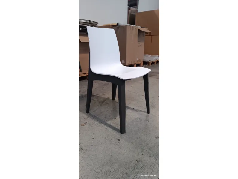 Sedia Mobilia web Sedia legno laccato sedile plastica a PREZZO OUTLET