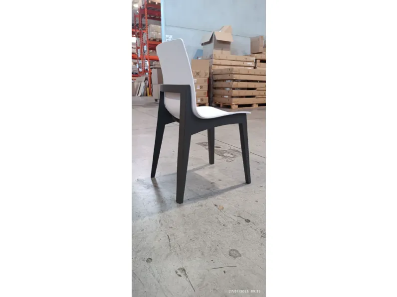 Sedia Mobilia web Sedia legno laccato sedile plastica a PREZZO OUTLET