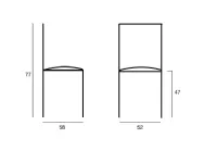 Sedia senza braccioli Sirio  Artigianale a prezzo scontato