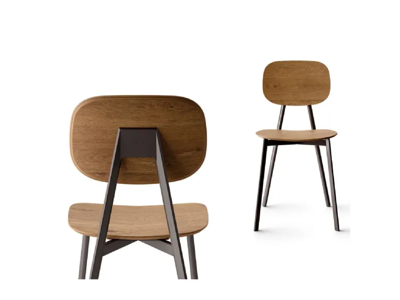 Sedia Tata impiallacciata di Point house in OFFERTA OUTLET -34%