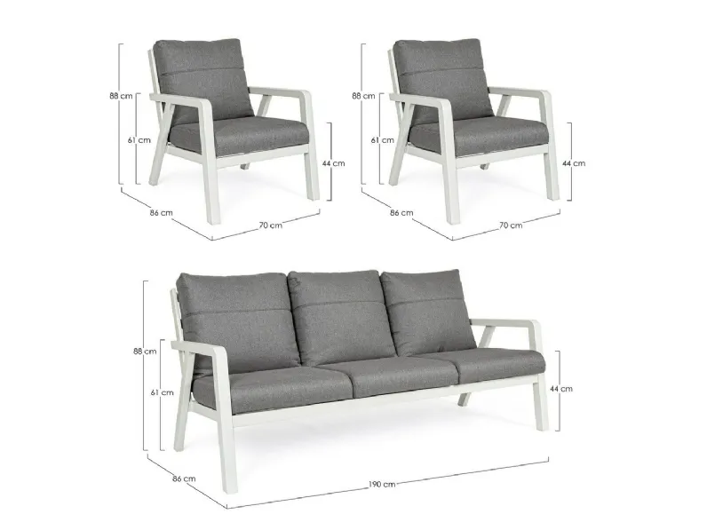 Set completo da giardino Salotto truman Bizzotto a prezzo Outlet
