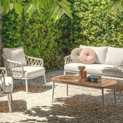 Set per l'esterno modello Set divano iris con poltrone e tavolino Talenti SCONTATO