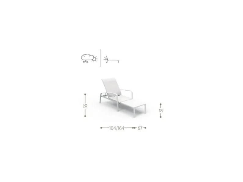 Set da giardino completo Lettino outdoor lady Talenti a prezzi convenienti