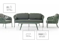 Set per l'esterno Set completo con rivestimento nautico  olefin idrorepellente a marchio Md work a prezzo scontato