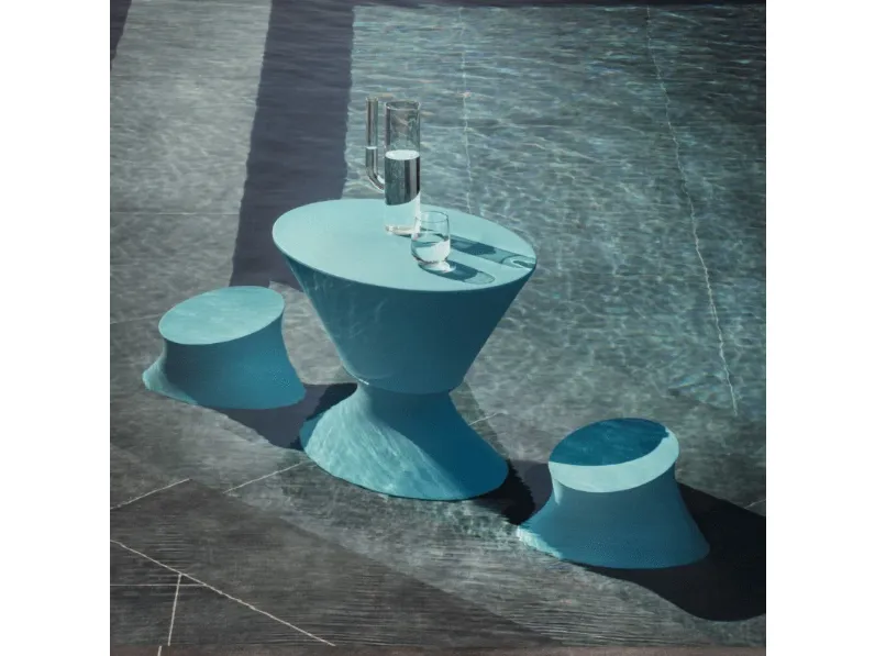 Set da giardino modello Set iris tavolino con pouf e poltroncina Myyour completo 