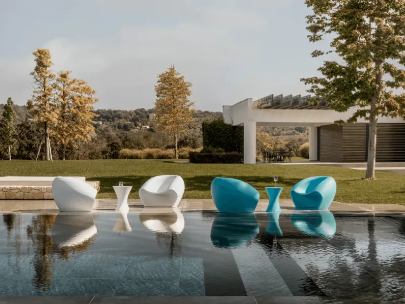 Set da giardino modello Set iris tavolino con pouf e poltroncina Myyour completo 