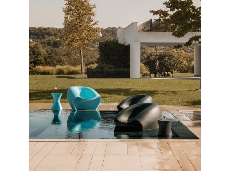 Set da giardino modello Set iris tavolino con pouf e poltroncina Myyour completo 
