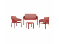 Set completo da giardino Salotto net relax corallo table 40 Nardi a prezzo Outlet