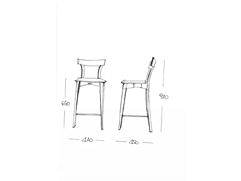Sgabello con 4 gambe Mod. grace Mobilia web a prezzi convenienti