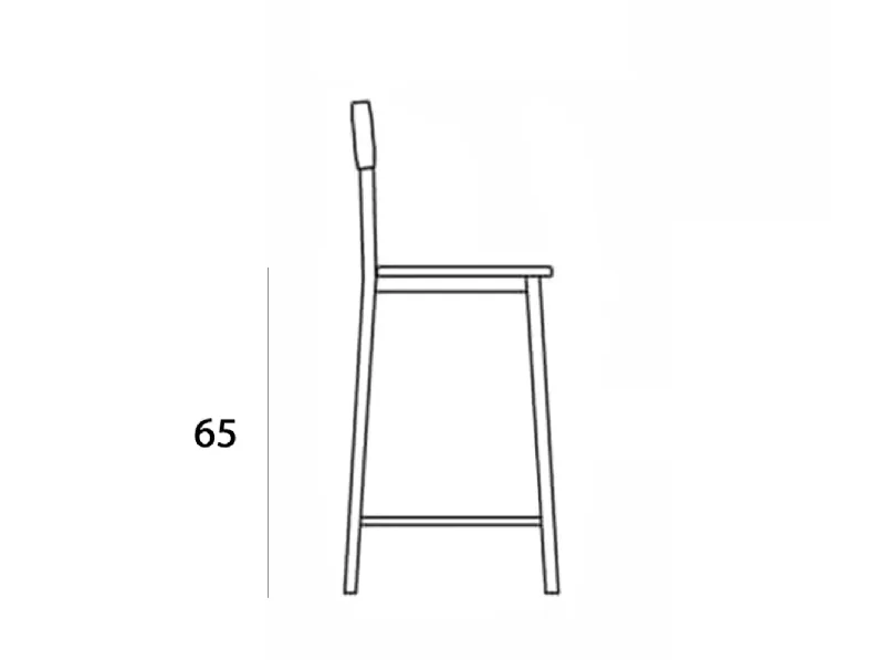 Sgabello Amelia Artigianale con 4 gambe convenienti