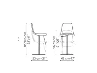 Sgabello modello Sgabello lei bonaldo Bonaldo SCONTATO a PREZZI OUTLET