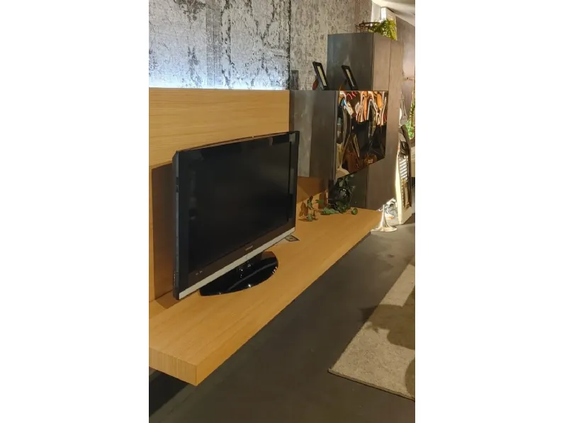 Soggiorno completo Living by 2b di Duebitalia in laminato materico a prezzo scontato