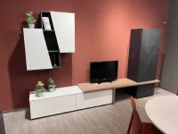 Soggiorno completo Regola living di Scavolini in laminato materico a prezzo scontato
