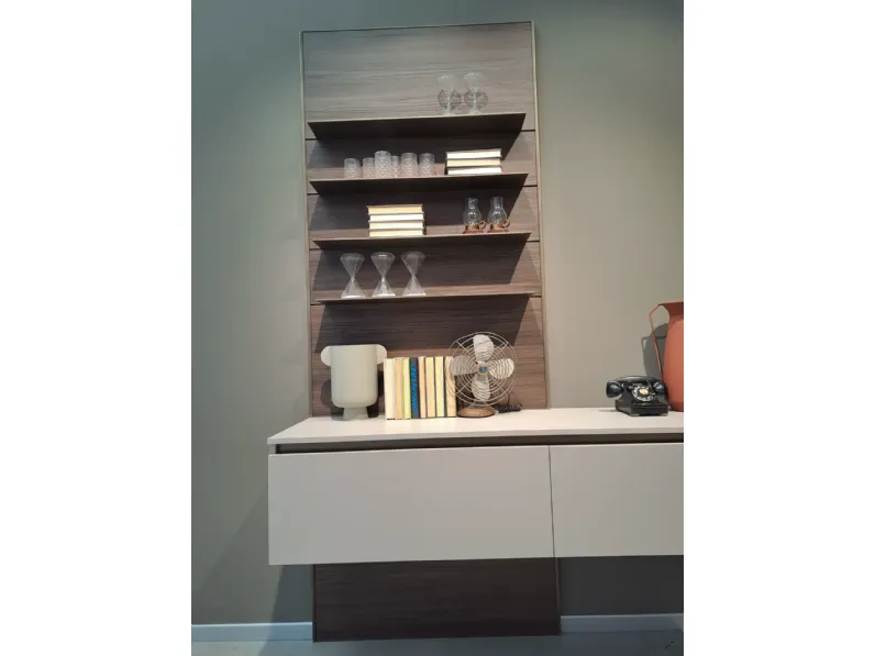 Soggiorno completo Living city di Stosa in laminato materico a prezzo scontato