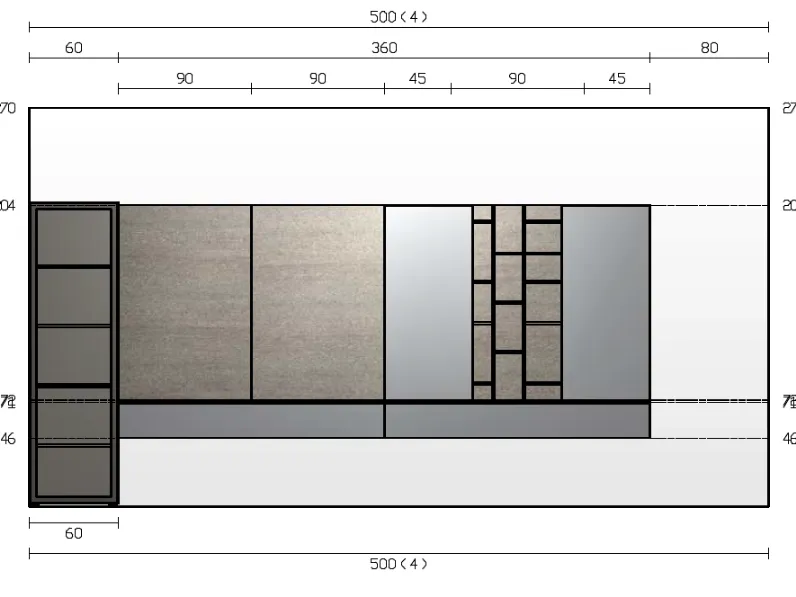 Composizione per il living modello Sm002 di Imab a prezzo scontato