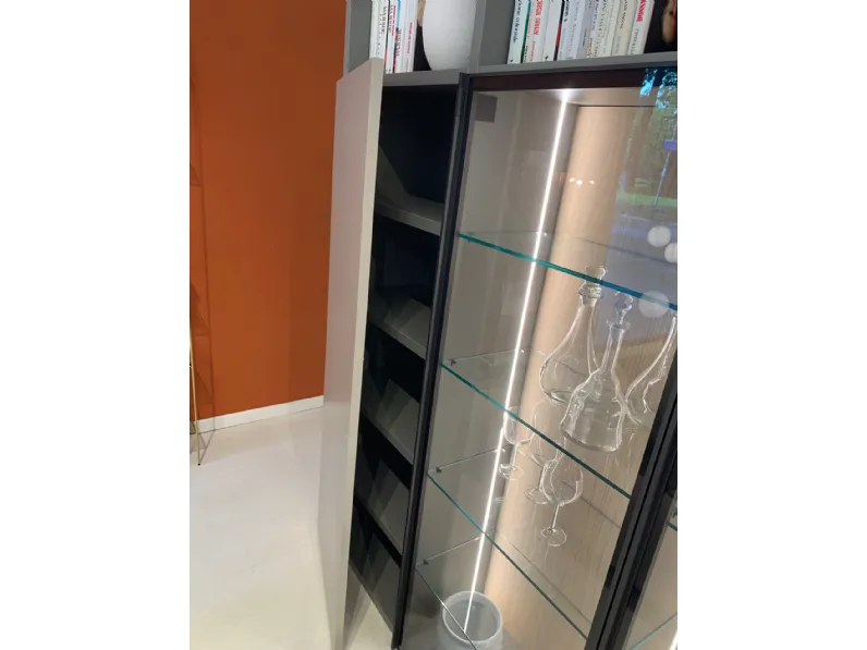 Soggiorno completo Wall 30 di Novamobili in laccato opaco in Offerta Outlet