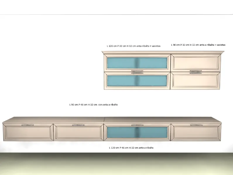 Febal Arcadia as 107: composizione per la zona giorno in Offerta Outlet. Un'idea di stile per l'architetto moderno.