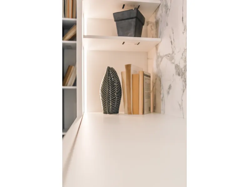 Soggiorno completo Composizione roomy e core con modulo tv di Caccaro in stile moderno a prezzi outlet
