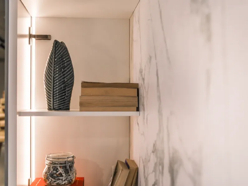 Soggiorno completo Composizione roomy e core con modulo tv di Caccaro in stile moderno a prezzi outlet