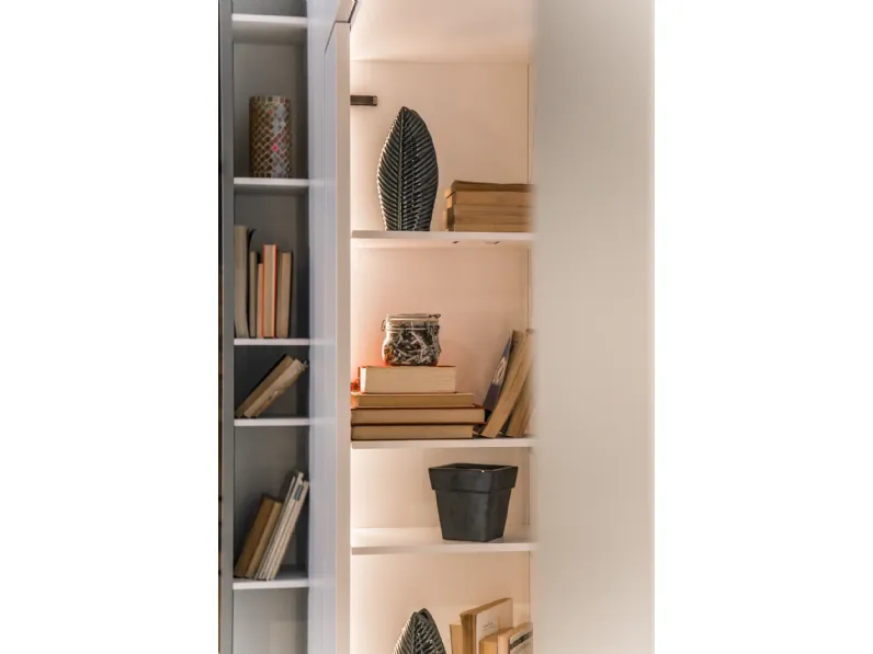 Soggiorno completo Composizione roomy e core con modulo tv di Caccaro in stile moderno a prezzi outlet