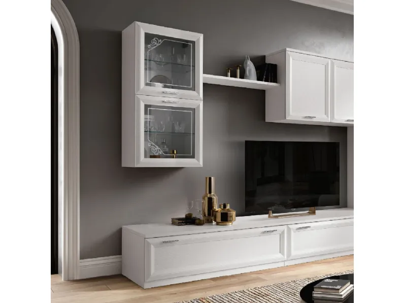 Soggiorno completo Deco' di Gierre mobili in laminato materico a prezzo scontato