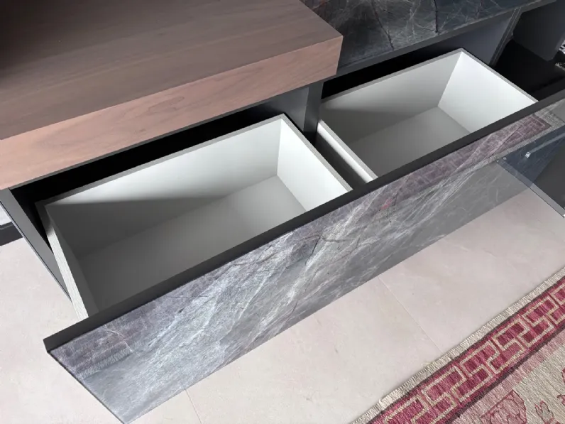 Composizione per il living modello Horizon di Mobilgam a prezzo Outlet