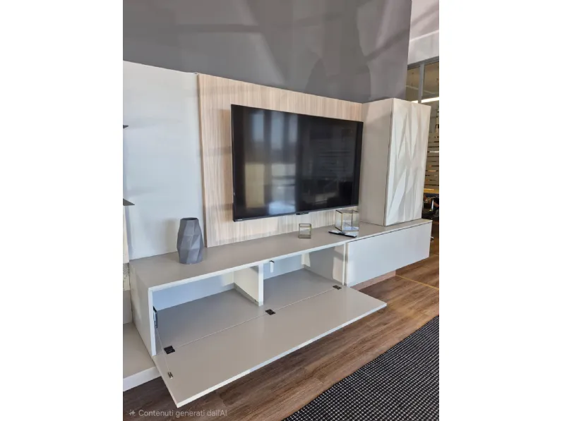 Composizione per il living modello Libeskind di Febal in Offerta Outlet