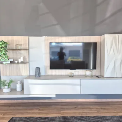 Composizione per il living modello Libeskind di Febal in Offerta Outlet