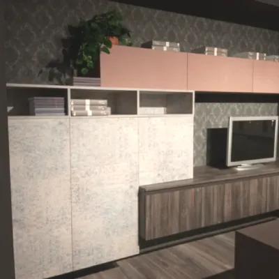 Soggiorno completo Living di Arrex in melamminico a prezzo scontato