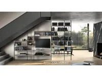 Soggiorno completo Metal di Zg mobili in laminato materico a prezzo Outlet