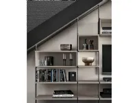 Soggiorno completo Metal di Zg mobili in laminato materico a prezzo Outlet