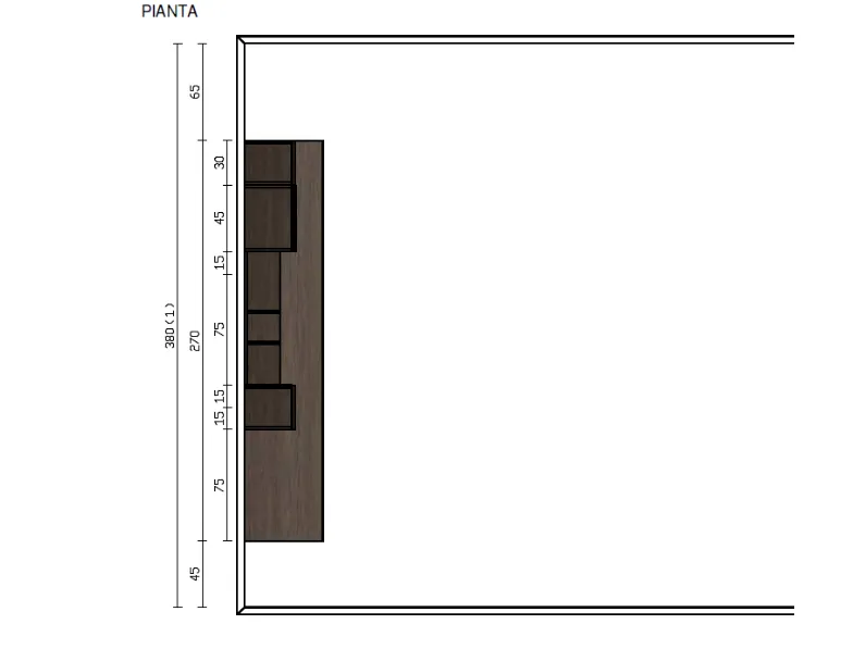 Soggiorno completo Sm005 di Imab in laminato materico a prezzo scontato