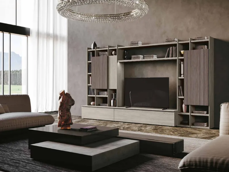 Composizione per il living modello Sm021 di Imab in Offerta Outlet