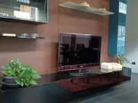 Composizione per la zona giorno modello Spazio boiserie laccato e legno di Pianca a prezzo Outlet