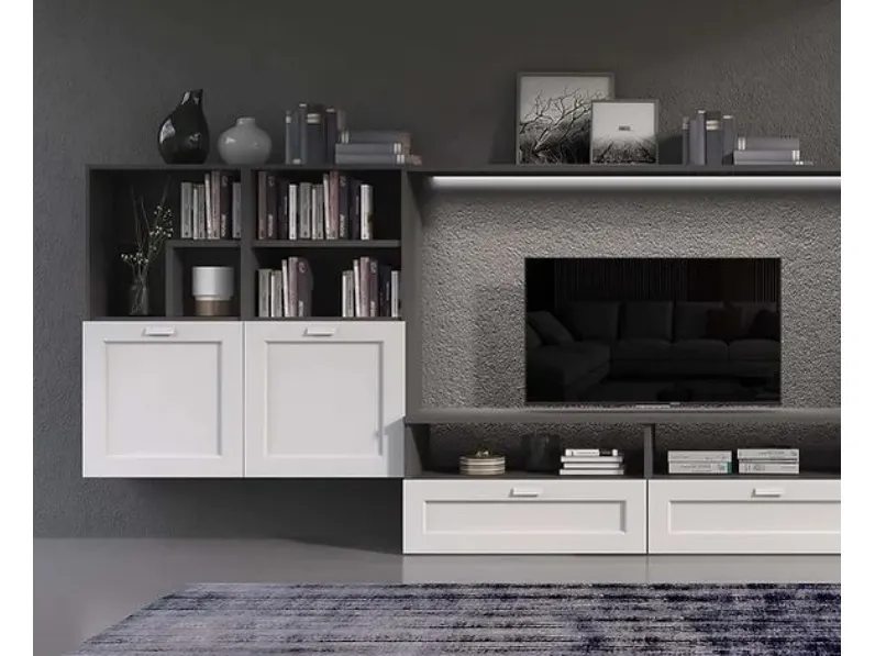 Soggiorno completo Parete attrezzata come foto  di Md work in stile moderno a prezzi outlet