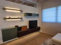 Soggiorno completo Soggiorno living sospeso   di Novamobili in legno a prezzo Outlet