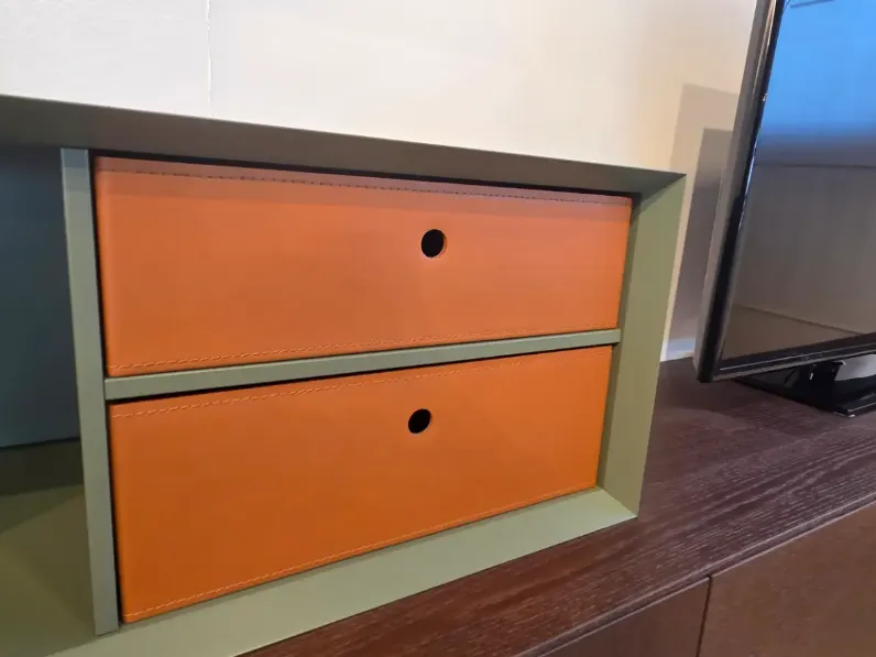Soggiorno completo Soggiorno living sospeso   di Novamobili in legno a prezzo Outlet