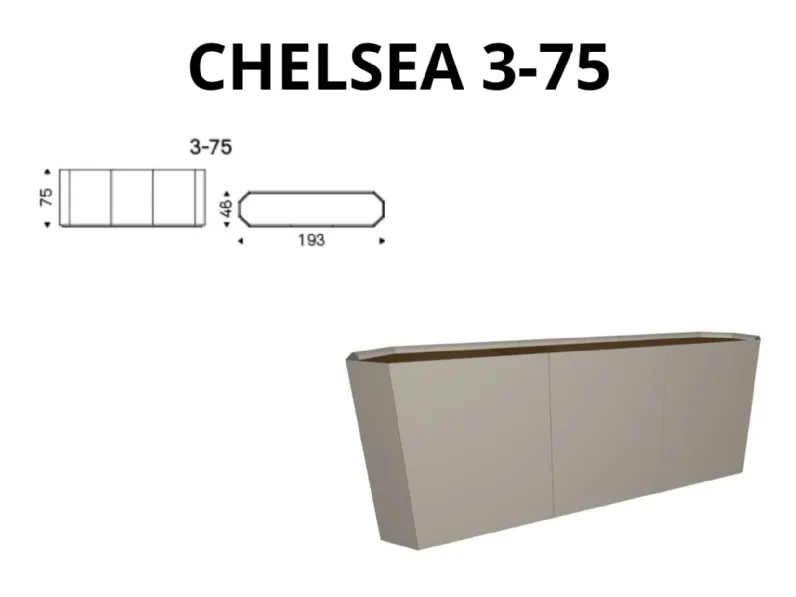 Madia in stile design Chelsea di Cattelan italia in Offerta Outlet