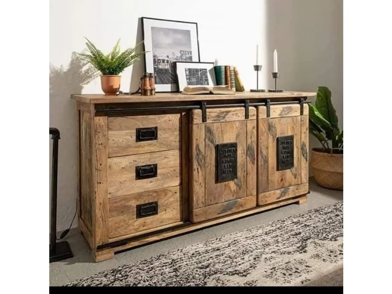 Madia in legno stile moderno Industrial jupiter Artigianale