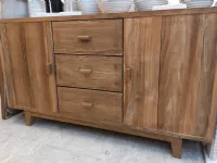 Madia Teak massello riciclato-linea vintage Artigianale in stile moderno a prezzo scontato