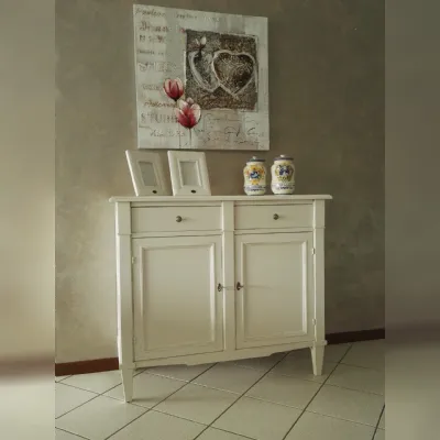 Mobile ingresso classico modello Credenza shabby chic bianca di Artigianale a prezzi outlet