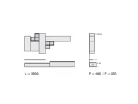 Parete attrezzata Composziione disegual - 3rf 1340 Favero in stile moderno a prezzo ribassato