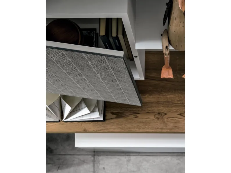 Parete attrezzata Tomasella in laminato materico A054 in Offerta Outlet
