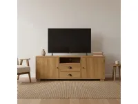 Mobile modello Teak massello riciclato porta tv di Artigianale in Offerta Outlet