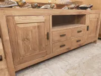 Porta tv Teak massello Artigianale in legno in Offerta Outlet